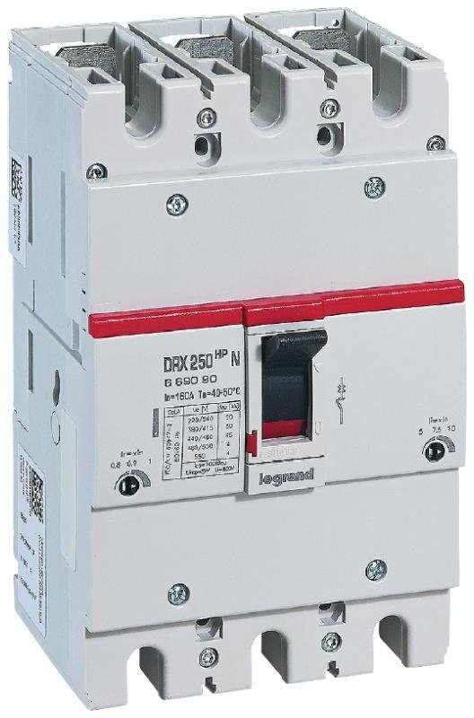 Legrand 669010 Автоматический выключатель DRX 250 HP TM Рег 3П 160A 25кА