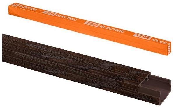 TDM electric SQ0402-4402 Кабель-канал 15х10 (12 шт по 1 м) "ЭКО" 3D венге (розн.упак.)