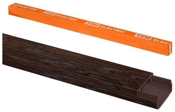 TDM electric SQ0402-4404 Кабель-канал 20х10 (9 шт по 1 м) "ЭКО" 3D венге (розн.упак.)