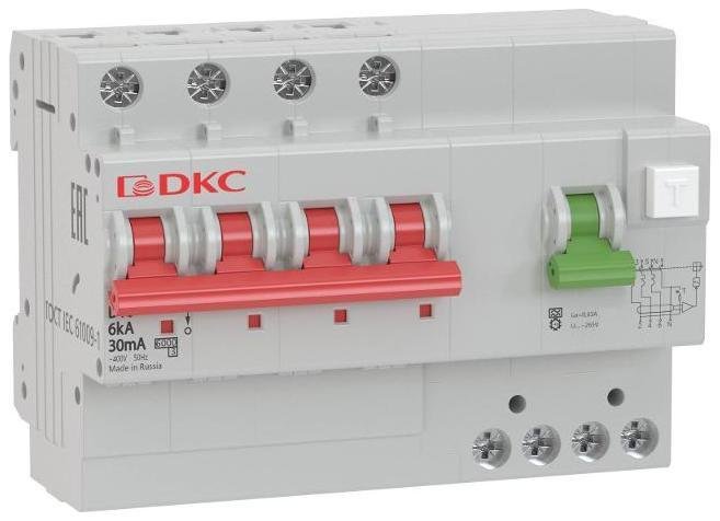 DKC MDV63-43C40-A Выключатель автоматический дифференциального тока YON (4п, 100mA) 6kA