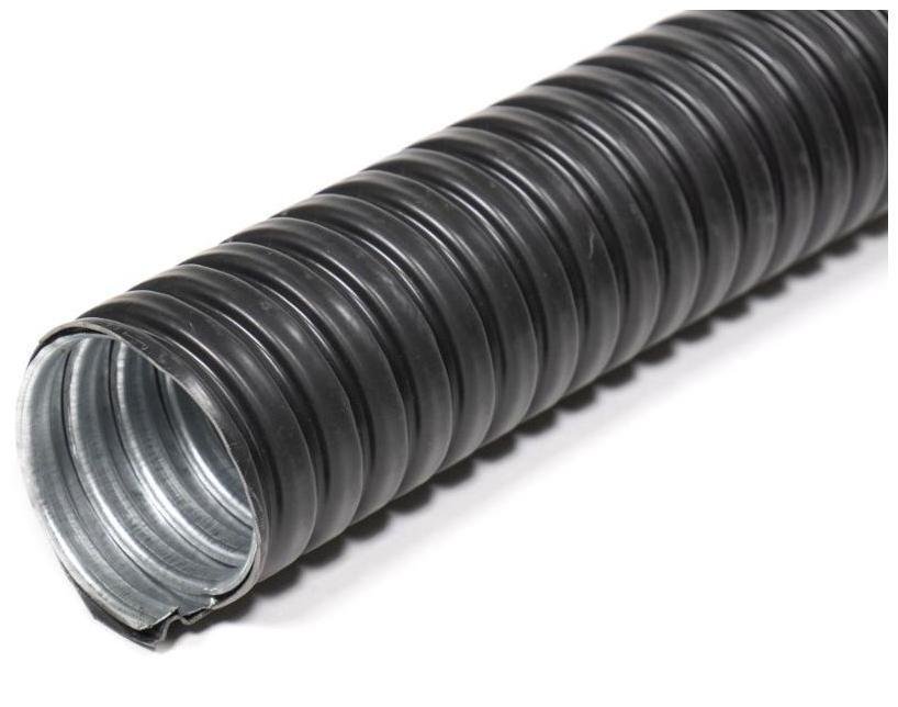 ГОФРОМАТИК zeta44216 Металлорукав в ПВХ-изоляции Р3-ЦПнг 16 (50м/уп) без протяжки [в упаковке 50, цена за 1 м]
