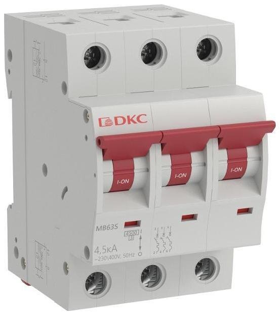 DKC MB63S-3PC06 Модульный автоматич. выкл. YON MB63, 3P, характеристика C, 6A, 4,5kA [в упаковке 4, цена за 1 шт]