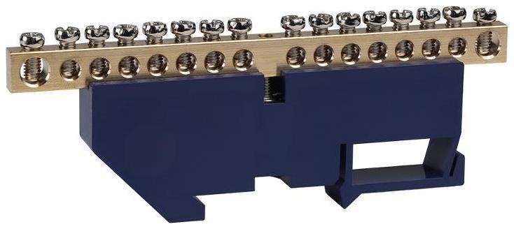 КЭАЗ 277844 Шина нулевая с изолятором OptiKit BB-D-N-DIN-16-6х9 синий [в упаковке 20, цена за 1 шт]