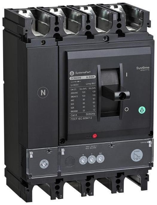 Systeme Electric SPC630N63023L4DF АВТ.ВЫКЛ SYSTEMEPACT CCB630 50KA 4P4D S2.3 630A РЫЧАГ