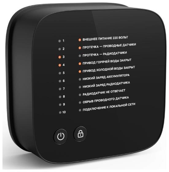 Ensystec ELPC Умный контроллер протечки воды, монтаж отдельно стоящий, цвет черный