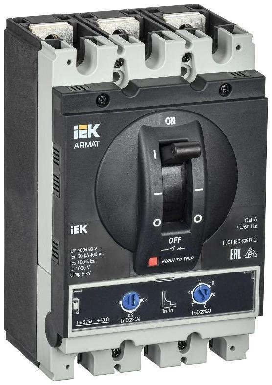 IEK AR-MCCB-3G-050-0225A-ATUC ARMAT Авт. выкл. лит. корпус 3P G 50кА 225А ТМ рег