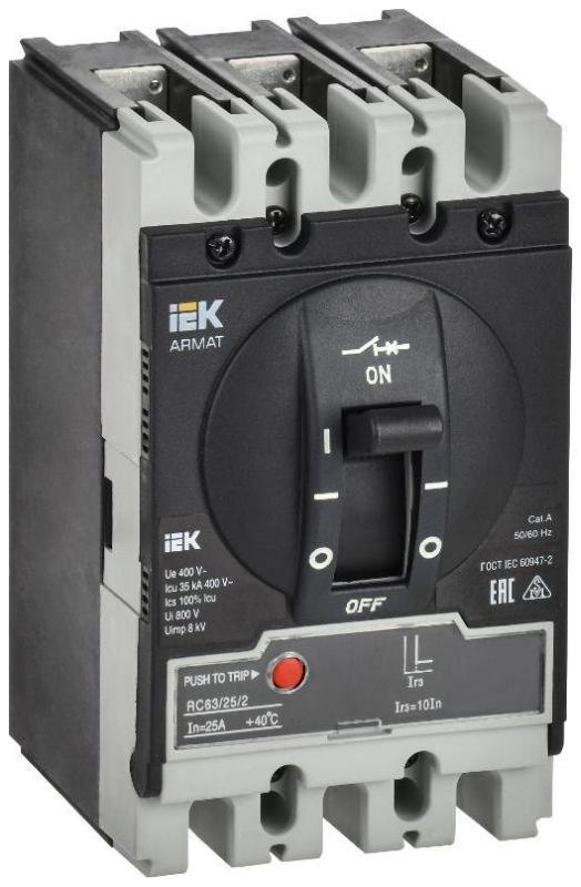 IEK AR-MCCB-3S-035-0025A-MTUC ARMAT Авт. выкл. лит. корпус 3P S 35кА 25А э/м рег. IEK