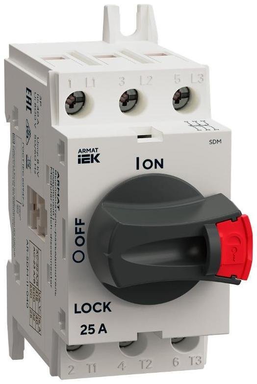 IEK AR-SDM-11-025 Выключатель-разъед. ARMAT SDM 3P 25А [в упаковке 120, цена за 1 шт]