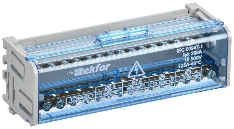 IEK TF-DN10-2-15-125 TEKFOR Шины на DIN-рейку (кросс-модуль) ШНК 2х15 L+PEN