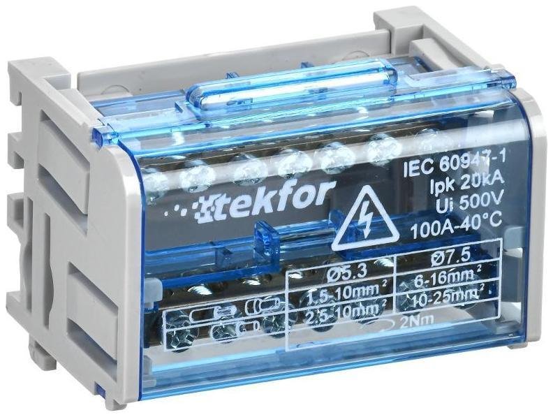 IEK TF-DN10-2-07-100 TEKFOR Шины на DIN-рейку (кросс-модуль) ШНК 2х7 L+PEN